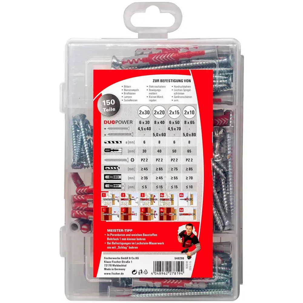 Skrūvju un dībeļu komplekts Fischer 540299 Photo 3