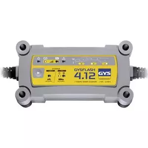 Akumulatora lādētājs GYS GYSFLASH 4.12 12V 0,8–4,0A, maksimāli 4 A, 12V akumulatoru uzlādei un uzturēšanai