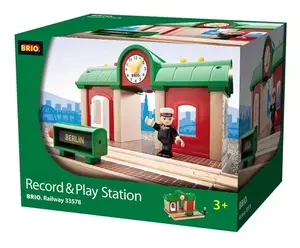 Model Railway Record & Play Station by Ravensburger – BRIO, 3 pieces, AA battery, black/green/red