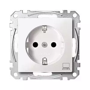 Sienas kontaktligzda CEE 7/3 Merten MEG2350-0319 Balta