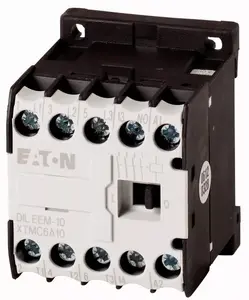 Eaton DILEEM-10 Mini Contactor, 24V 50/60Hz, 3-Pole, 6A