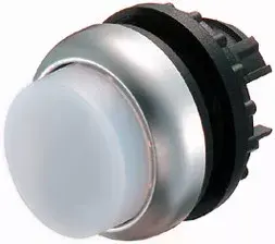Eaton M22-DRLH-W Illuminated Pushbutton Switch, Non-maintained, White