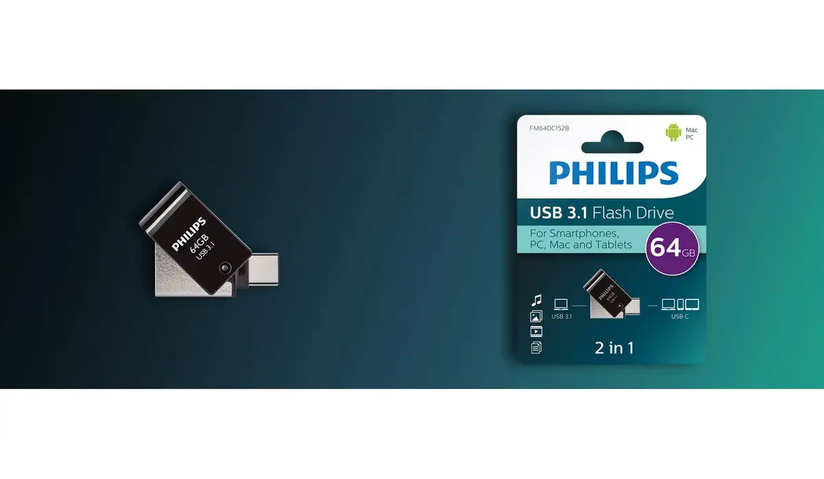 USB zibatmiņa Philips 64 GB FM64DC152B/00 Photo 2