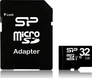 Карта памяти MicroSDHC Silicon Power 32GB UHS-I Class 10 U1 40 МБ/с водонепроницаемая, 256‑бит AES