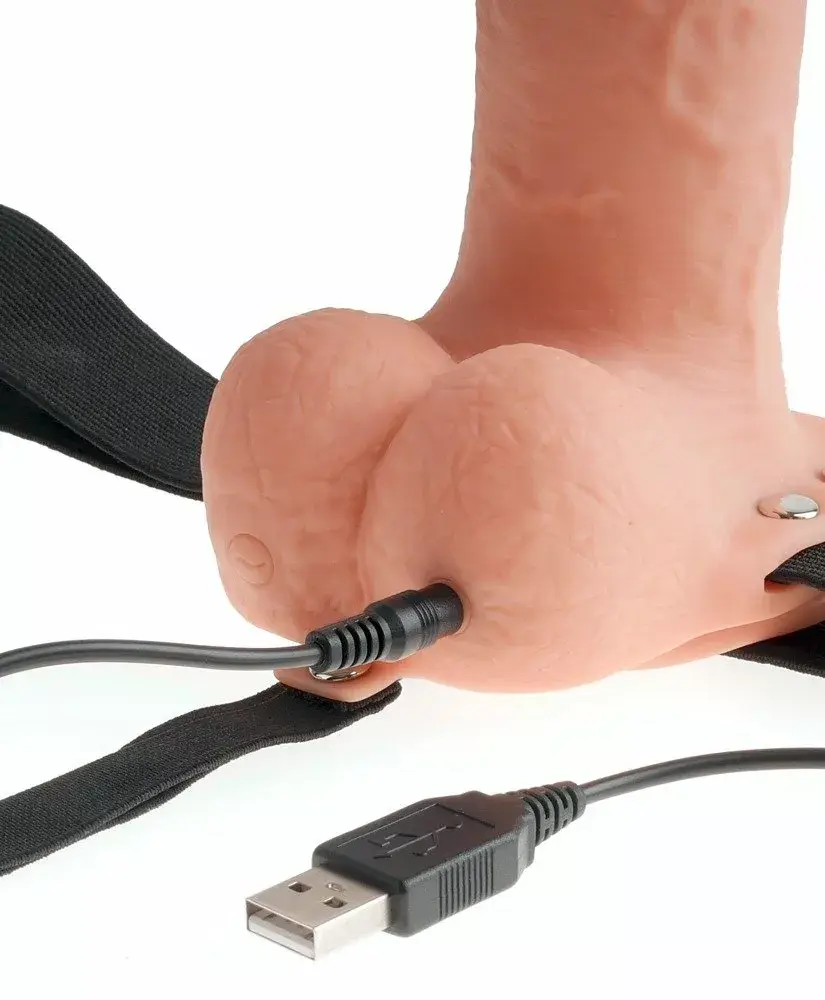 Pipedream FFS 7 Light Black tukšais strap-on vibrators Photo 6