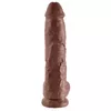 Dildo King Cock silikona brūns — 25,4 cm, Ø 5,1 cm Photo 3