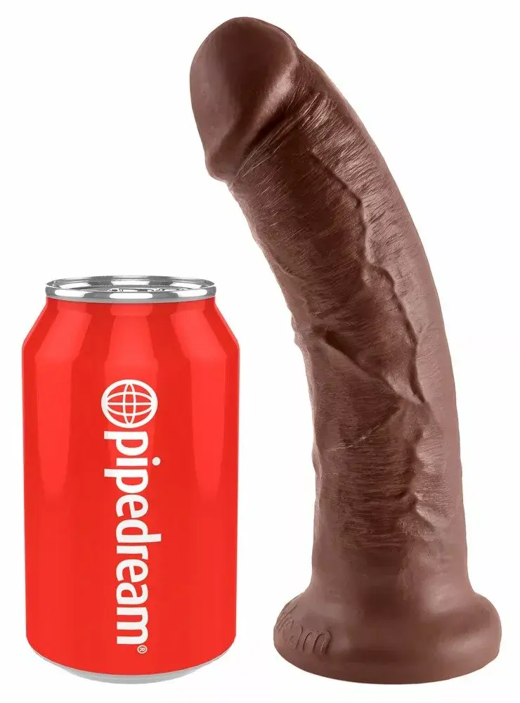 Dildo King Cock Silicone Brown — 21.5 cm, Ø 4.6 cm Photo 2
