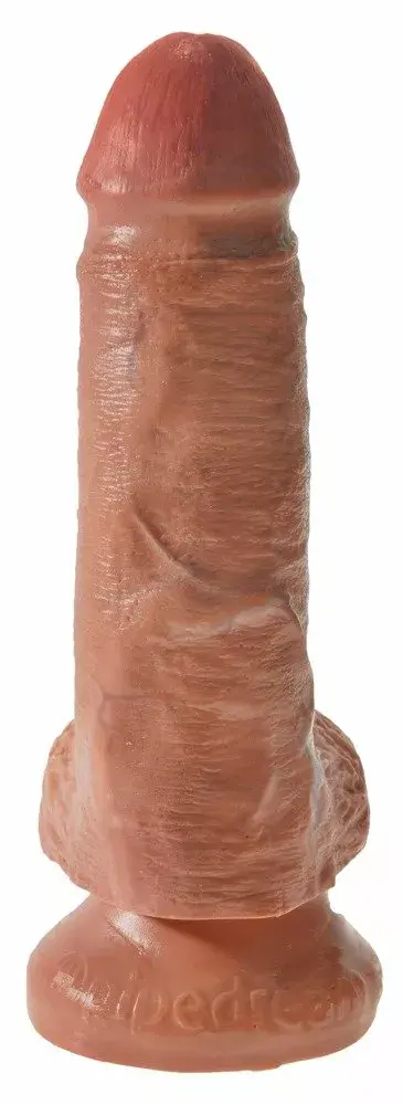 Dildo King Cock Silicone Tan — 17.8 cm, Ø 4.6 cm Photo 3