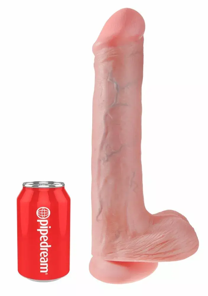 Dildo King Cock Silicone Flesh 13 inch Photo 2