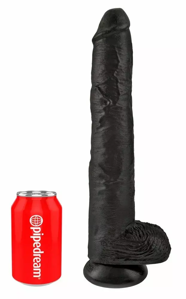 Dildo king cock Silicone Black — 35.6 cm, Ø 6 cm Photo 2
