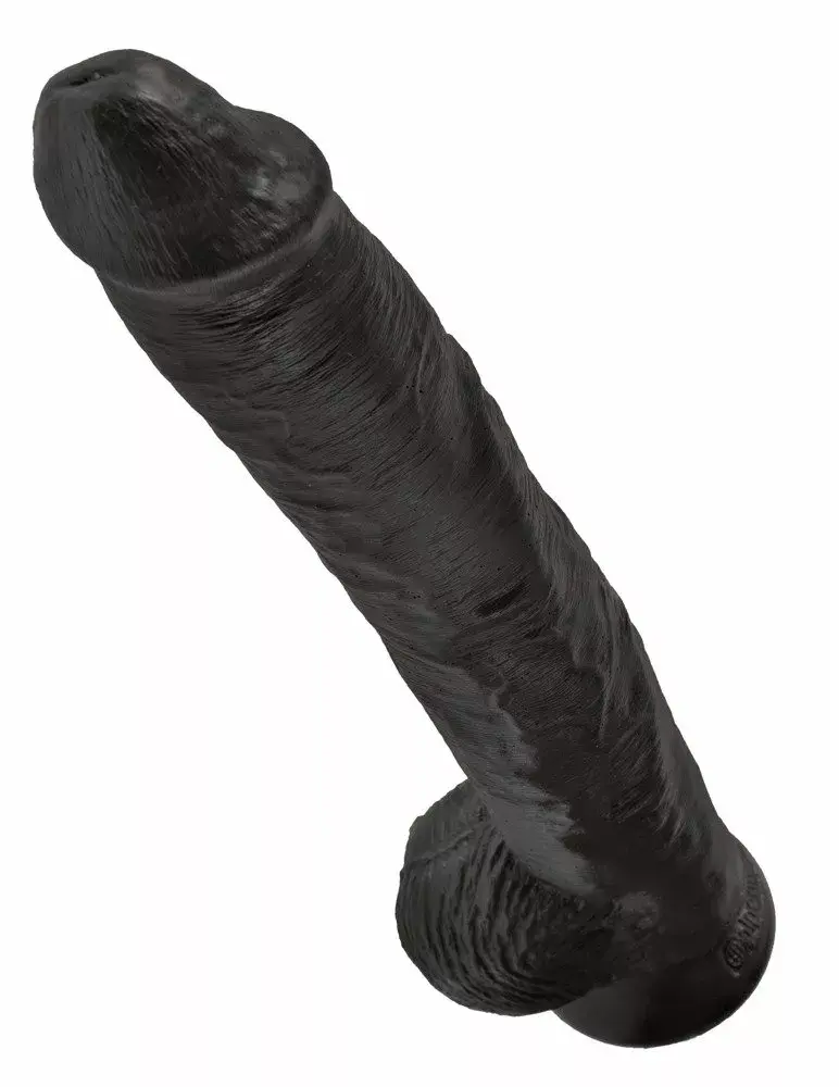 Dildo king cock Silicone Black — 35.6 cm, Ø 6 cm Photo 4