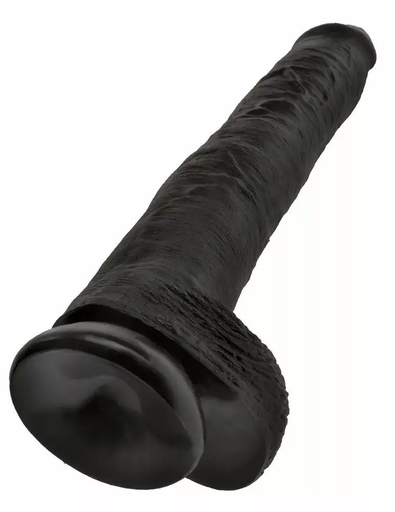 Dildo king cock Silicone Black — 35.6 cm, Ø 6 cm Photo 5