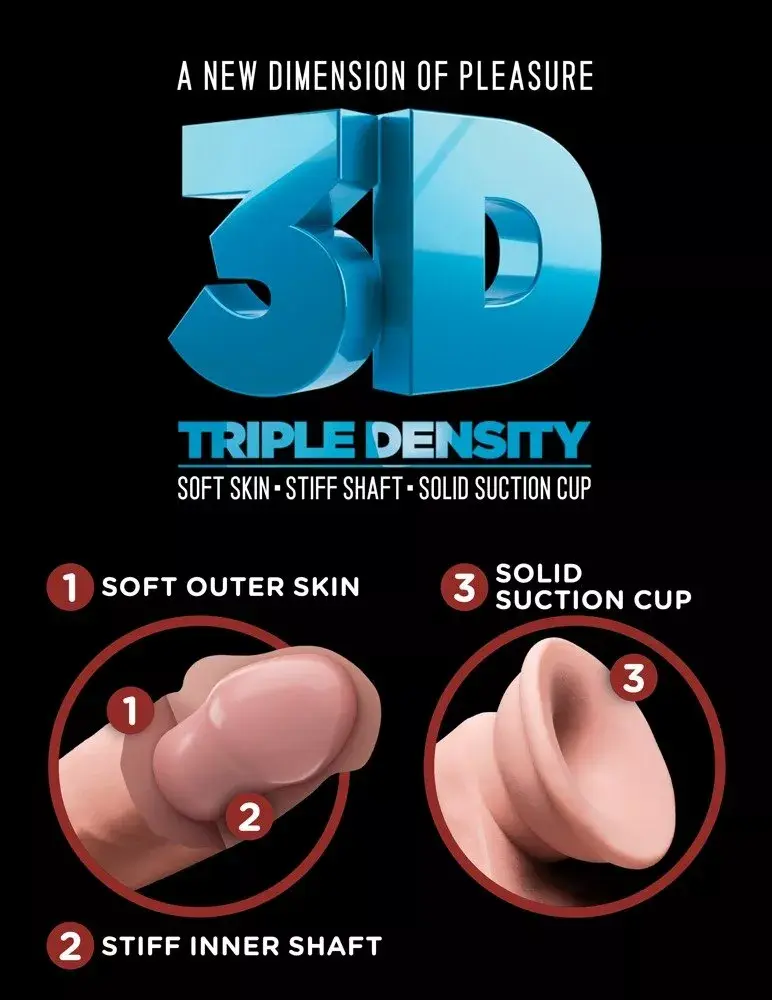Dildo King Cock Triple Density — 18,4 cm, Ø 4,4 cm Photo 7
