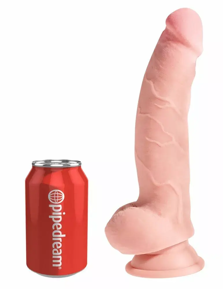 Dildo King Cock Silicone Black — 24.1 cm, Ø 4.8 cm Photo 2