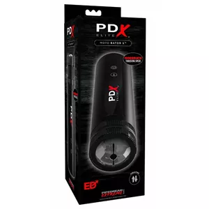 Masturbator Pipedream Silicone Black — automatic blowjob, 5 speeds, length 25 cm, insertion depth 8.5 cm, inner Ø 5 cm