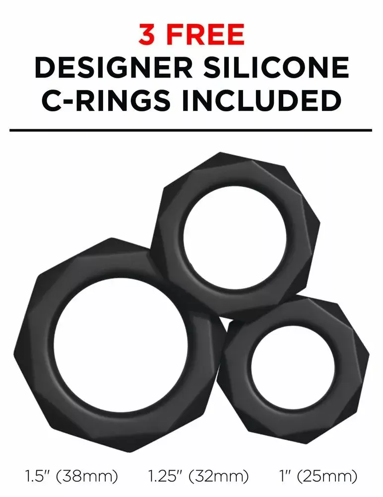 Pipedream Silicone Black Masturbator — automatic, 5 speeds Photo 7