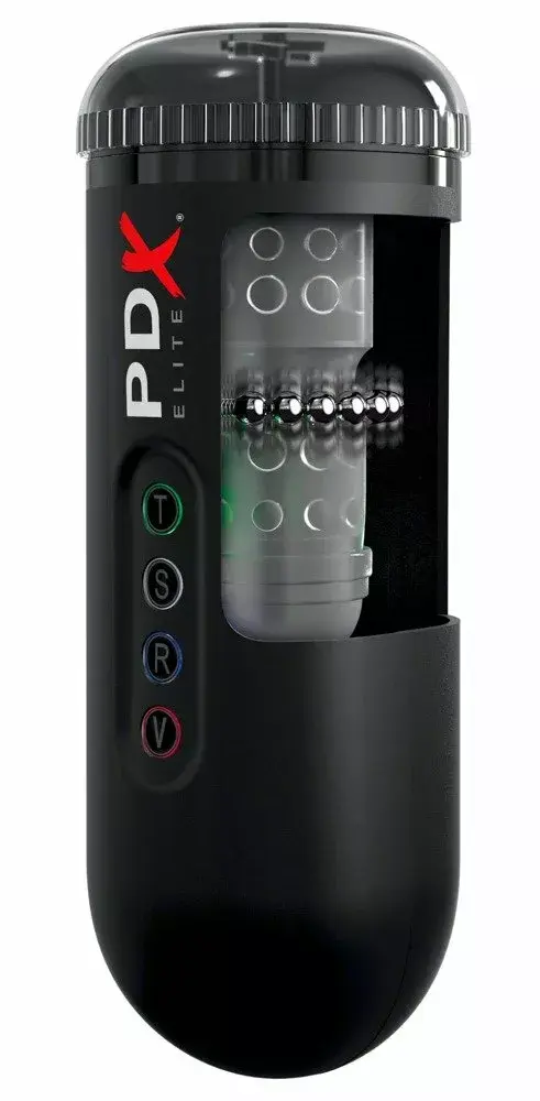 Pipedream Silicone Black мастурбатор — автоматический оральный симулятор Photo 6