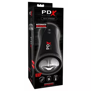 Masturbators Pipedream Silicone Black — automātisks oralā stimulācija, 5 vibrācijas režīmi, 2 spēriena režīmi, USB, garums 21 cm, ievades dziļums 14 cm, iekš. Ø 5 cm