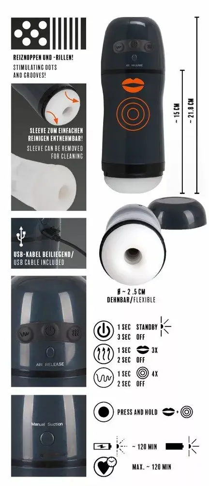 Мастурбатор Rebel Silicone Black Photo 10