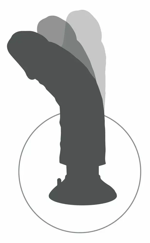 Вибратор King Cock Silicone Black — реалистичный 23 см Photo 6