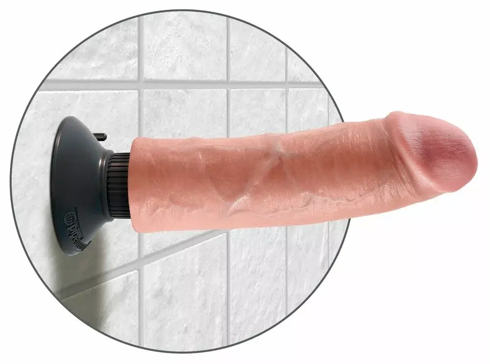 Вибратор King Cock Silicone Flesh 8" Photo 4