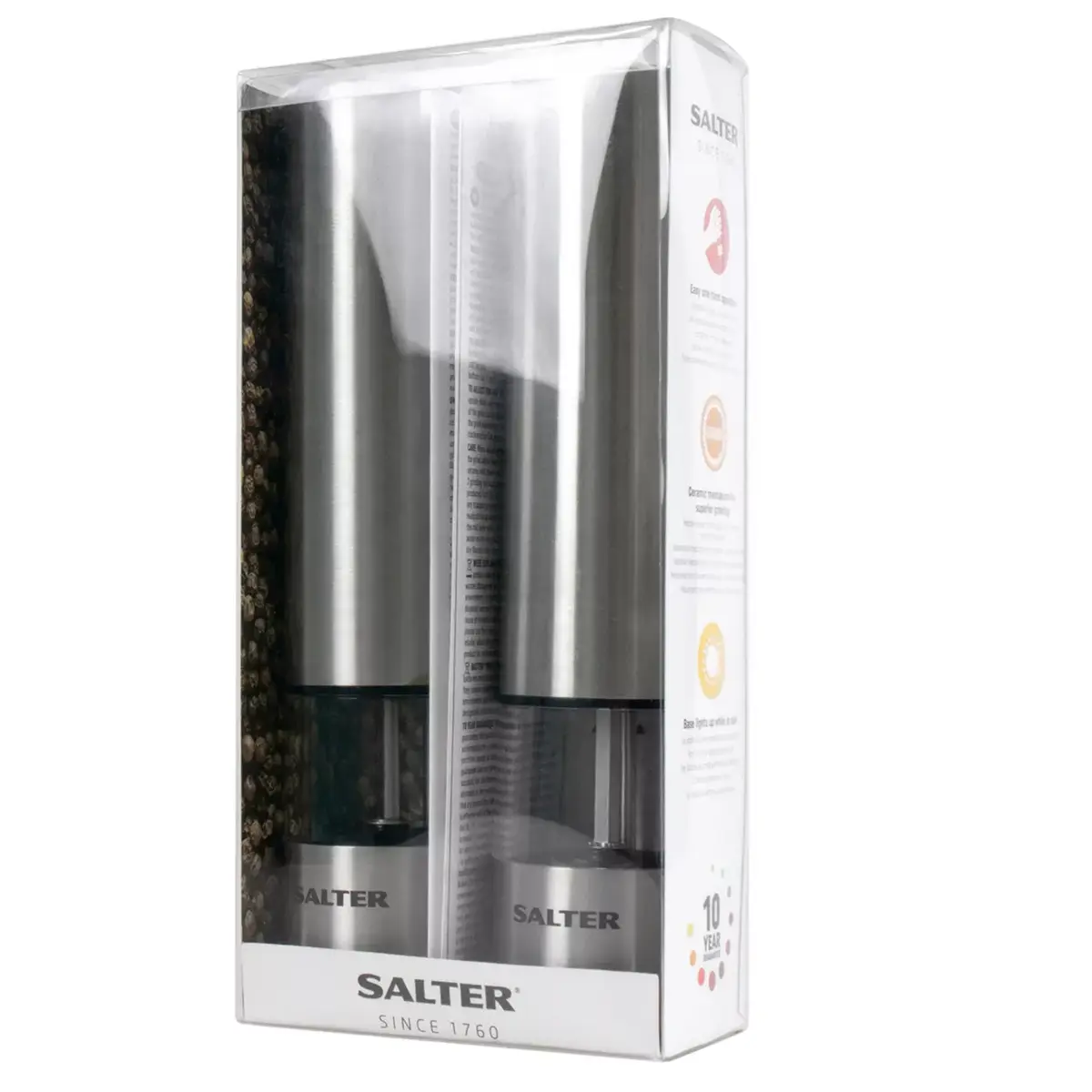 Salter 7522 SSTUR15 elektriskais sāls un piparu dzirnaviņu komplekts Photo 3