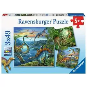 Пазл Ravensburger Dinosaur Fascination 49 деталей — 192×37 мм, 5+ лет
