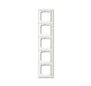 Busch-Jaeger 1754-0-4418 5-Gang Wall Plate for Future Linear Series, White