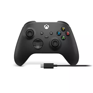 Microsoft Xbox Wireless Controller + USB-C Cable Melns Spēļu paliktnis Analogā / digitālā PC (dators), Xbox One, Xbox One S, Xbox One X, Xbox Series S, Xbox Series X