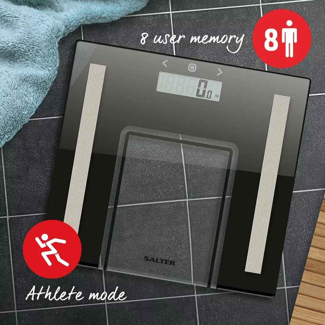 Electronic Body Analyser Scale Salter 9128 BK3R Photo 3