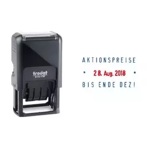 Date stamp Trodat Printy 4.0 4750 Typo Set — black ink, self-inking date impression