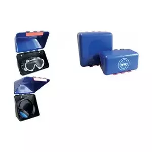 HYGOSTAR Schutzbox für PSA MINI plastic storage box, blue, secure clean storage for personal protective equipment