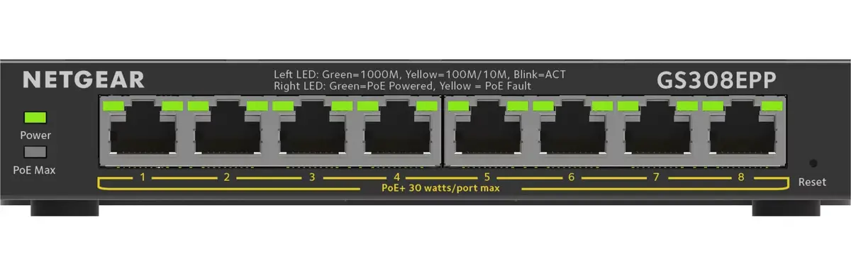 NETGEAR 8-Port Gigabit Ethernet PoE+ Switch (GS308EPP) Photo 2