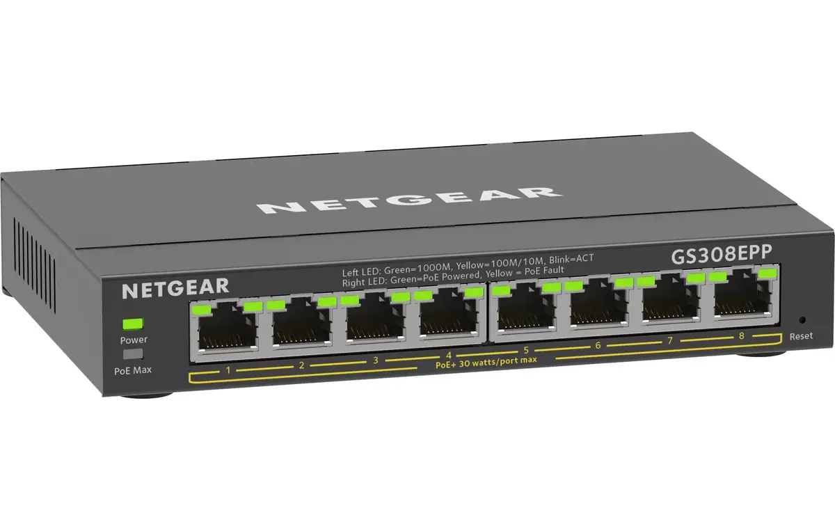 NETGEAR 8-Port Gigabit Ethernet PoE+ Switch (GS308EPP) Photo 4