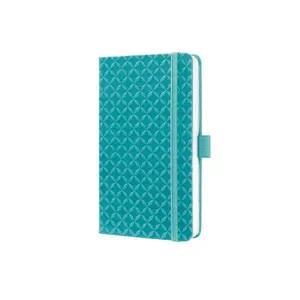 Sigel JN102 writing notebook A6 174 sheets lined paper aqua hardcover