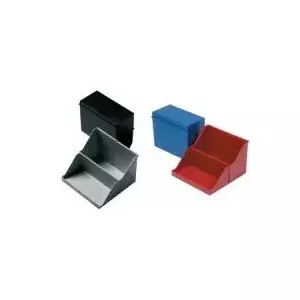 Card box Helit H6214595 — A5 polystyrene storage box, black, holds up to 500 cards