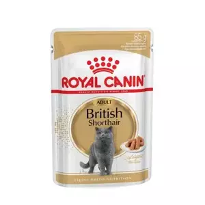 Mitrs kaķu barība Royal Canin British Shorthair Adult maisiņš 85 g, putnu garša, ROYAL CANIN Feline Breed Nutrition