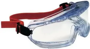 Safety goggles Honeywell V-Maxx — polycarbonate clear lens, anti-fog and scratch-resistant, blue PVC frame, 93 g