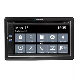 Blaupunkt Las Vegas 690 DAB NAV CAR Double-DIN Moniceiver Savienojums ar tālvadības pulti pie stūres, savienojums atpakaļskata kamerai, Bluetooth® brīvroku komplekts (2002019000003)