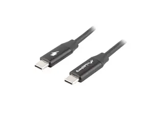 USB Type-C to Type-C cable LANBERG CA-CMCM-40CU-0010-BK, 1 m, USB 2.0, black