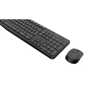 Wireless keyboard and mouse set Logitech MK235 Black — compact wireless combo