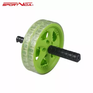 SportVida Двойное колесо (17.5cm) для упражнений Фитнеса с эргономичными ручками Зеленый