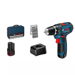 Электрическая отвертка Bosch GSR 12V-15 Professional, 1300 об/мин, черный, синий