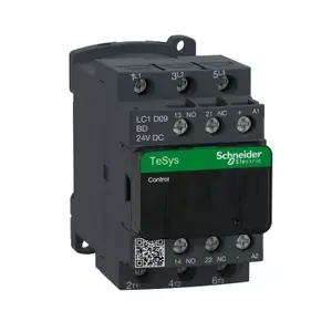 Contactor Schneider Electric LC1D09BD — AC power supply, IP20, 3-pole, 9A, green/grey