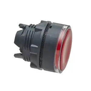 Electrical switch accessory button Schneider Electric ZB5AW343 — grey/red plastic, 29×30×29 mm