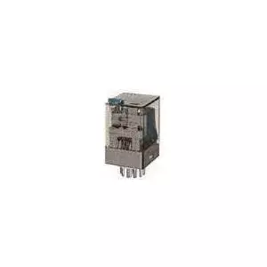 Finder 60.13.9.024.0040 Miniature Plug-in Relay 24V DC 10A 3PDT with Test Button and Mechanical Indicator