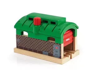Аксессуар для железной дороги Ravensburger BRIO Train Garage — коричнево-зелёный, 1 деталь, возраст от 0,3 года