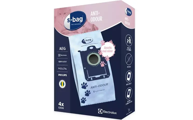 Putekļu maisiņš Electrolux s-bag Anti Odour 4gab Photo 3