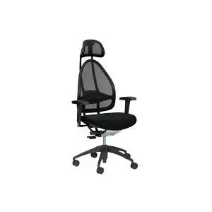 Office chair Topstar Open Art 2010 — ergonomic black swivel chair with adjustable height and armrests