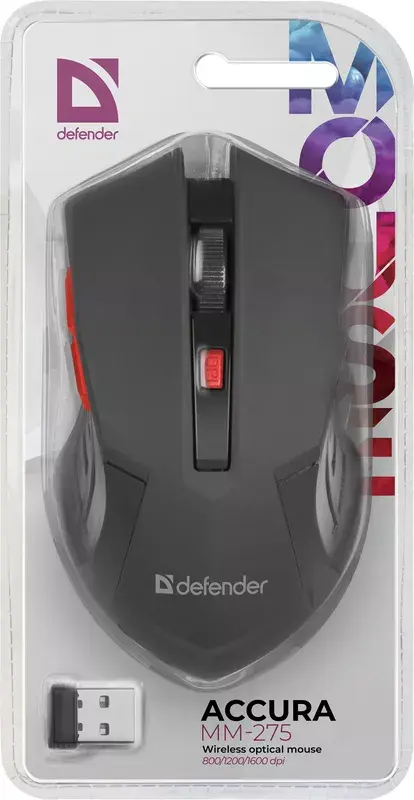 Bezvadu optiskā pele DEFENDER ACCURA MM-275 RF Photo 4